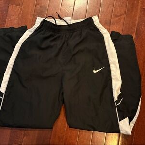 Nike Black Jogger Sweatpants with White Side Panels
